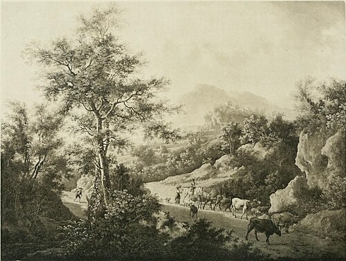 Italian landscape, 1660, Adriaen van de Velde