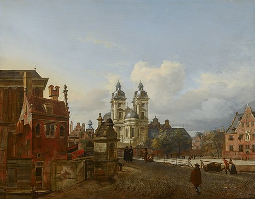 The Andreas church in Dusseldorp, 1667, Adriaen van de Velde