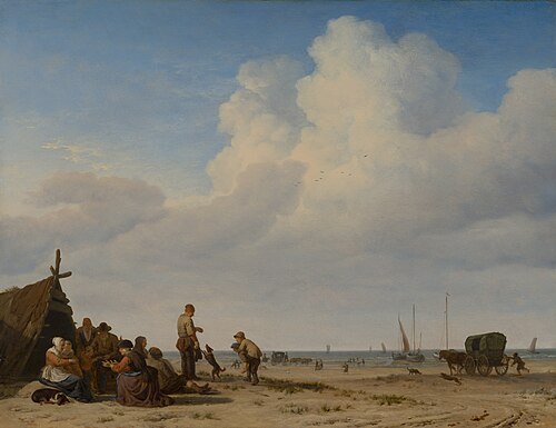 Vue d'une plage, 1665, Adriaen van de Velde