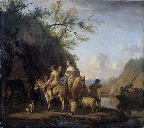 Le Bac du bétail, 1666, Adriaen van de Velde