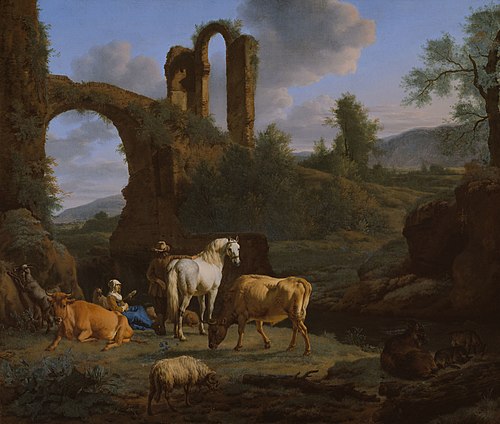 Pastoral Landscape with Ruins, 1664, Adriaen van de Velde