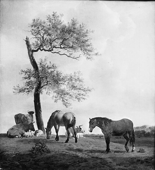 Pasture with Horses and Cattle, 1660, Adriaen van de Velde