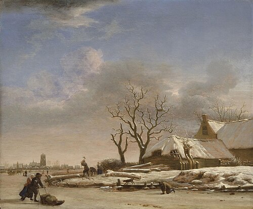 Paysage d'hiver, 1661, Adriaen van de Velde