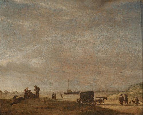 The Beach at Scheveningen, 1650, Adriaen van de Velde