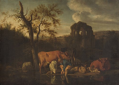 Landschaft mit Herde und Hirten, 1664, Adriaen van de Velde