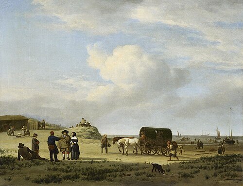 Figures on the Coast at Scheveningen, 1660, Adriaen van de Velde