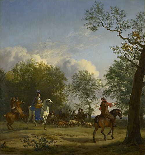 A Hawking Party Setting Out, 1666, Adriaen van de Velde