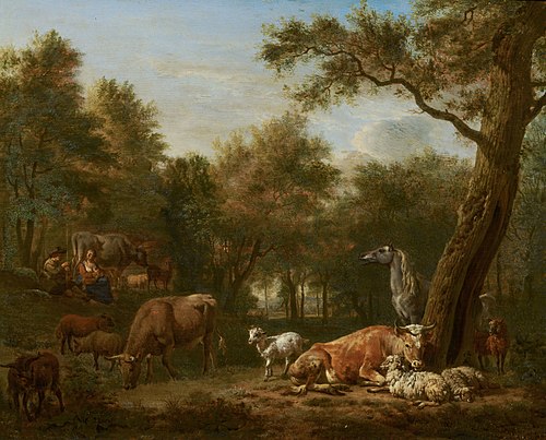 Wooded Landscape with Cattle, 1663, Adriaen van de Velde
