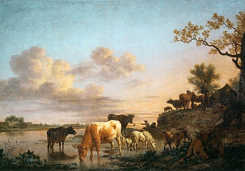 Animals by the River, 1664, Adriaen van de Velde