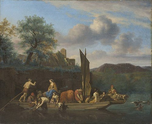 Landscape with Ferry, 1667, Adriaen van de Velde
