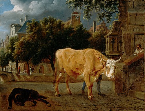 Bull in a City Street, 1670, Adriaen van de Velde
