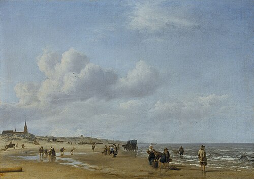 La Plage à Scheveningen, 1658, Adriaen van de Velde