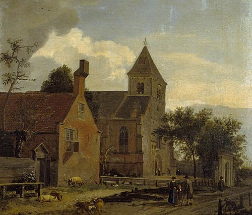 The Church at Maarssen, 1670, Adriaen van de Velde