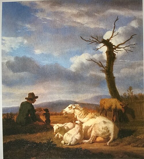 Landscape with Sheep and Shepherd, 1661, Adriaen van de Velde