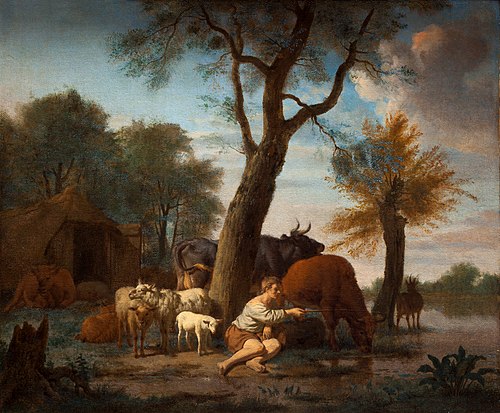 The fishing shepherd, 1664, Adriaen van de Velde