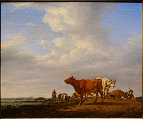 Landscape with cattle, 1667, Adriaen van de Velde