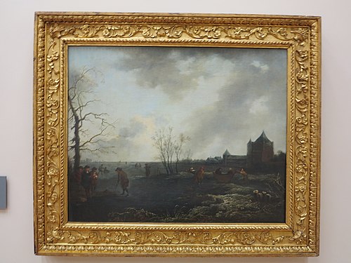 Paesaggio con stagni gelati, 1660, Adriaen van de Velde