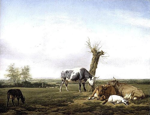 Cattle and Goats in a Meadow, 1658, Adriaen van de Velde