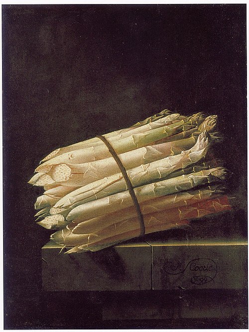 Still Life of Asparagus, 1699, Adriaen Coorte