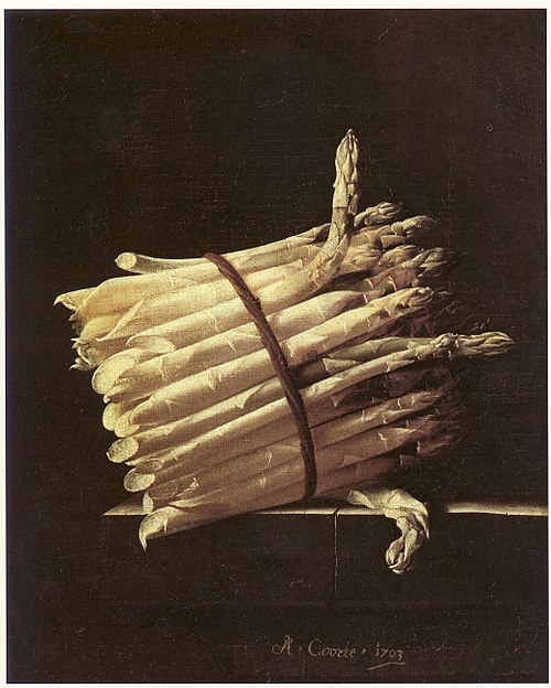 Still Life of Asparagus, 1703, Adriaen Coorte