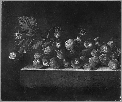 Still-Life with Strawberries, 1700, Adriaen Coorte