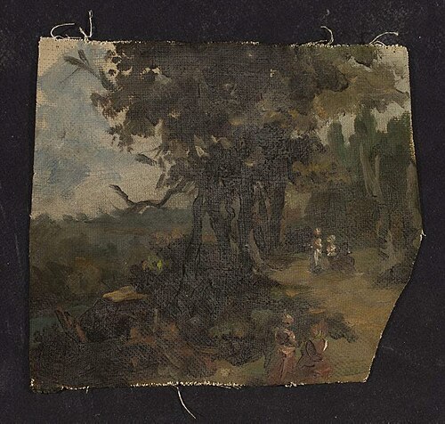 Landscape fragment, sketch, , Kazimierz Alchimowicz