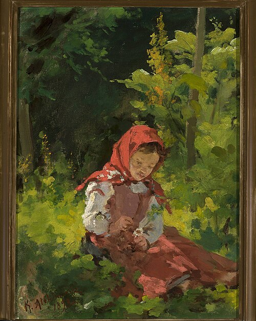 Girl in a forest, 1893, Kazimierz Alchimowicz