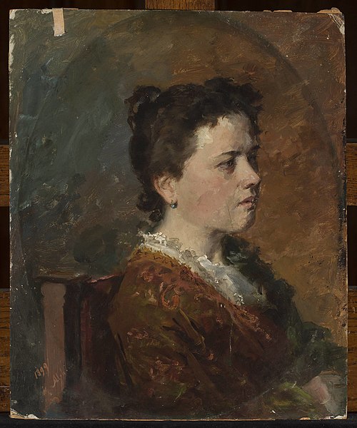 Portrait of a young woman, study, 1899, Kazimierz Alchimowicz