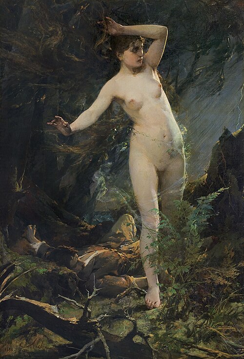 Milda, Goddess of love (Lithuanian Venus), 1890, Kazimierz Alchimowicz