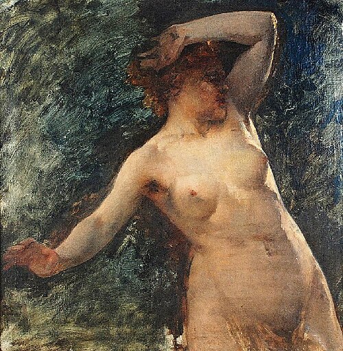 Milda, Goddess of love (Lithuanian Venus) (study), 1890, Kazimierz Alchimowicz
