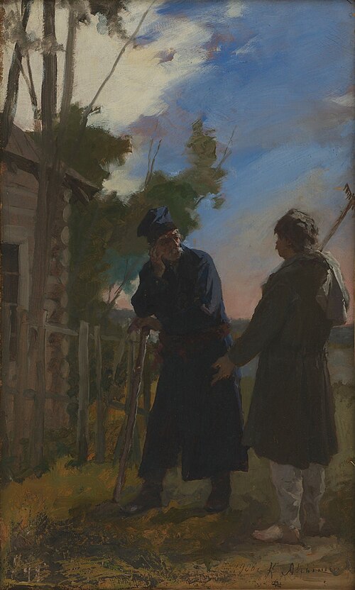 The Nobleman and the Peasant, 1908, Kazimierz Alchimowicz