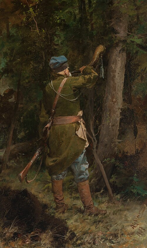 Troops with a horn, 1907, Kazimierz Alchimowicz