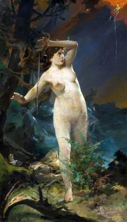 La Déesse Milda (Vénus lituanienne)., 1910, Kazimierz Alchimowicz