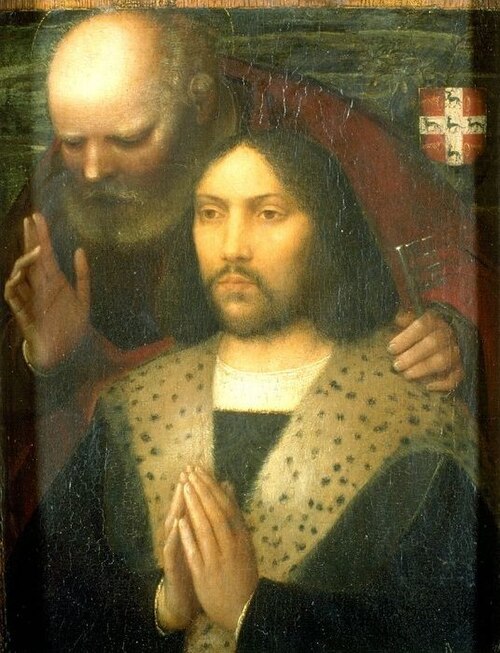 Donor portrait with Saint Peter, 1525, Adriaen Isenbrant