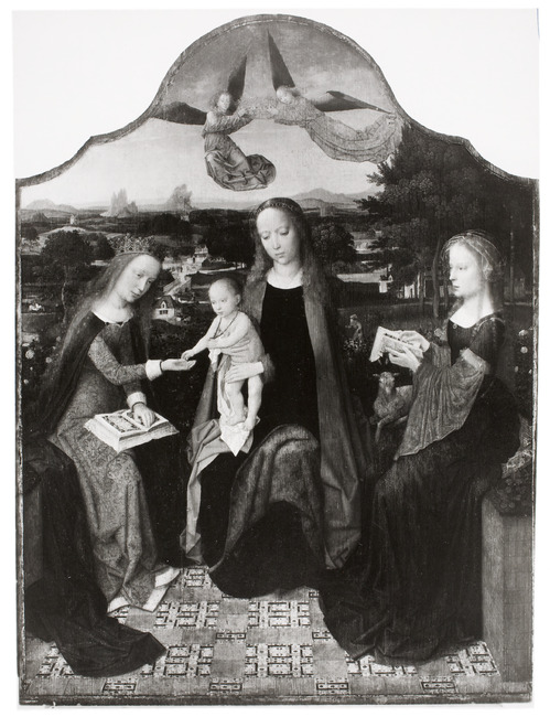 Virgin and child with St. Agnes and Catherine, 1525, Adriaen Isenbrant