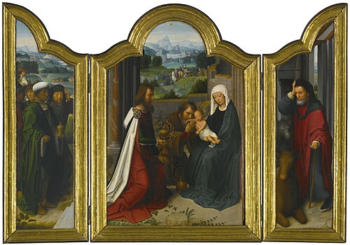 Triptych mit Anbetung der Könige, 1551, Adriaen Isenbrant
