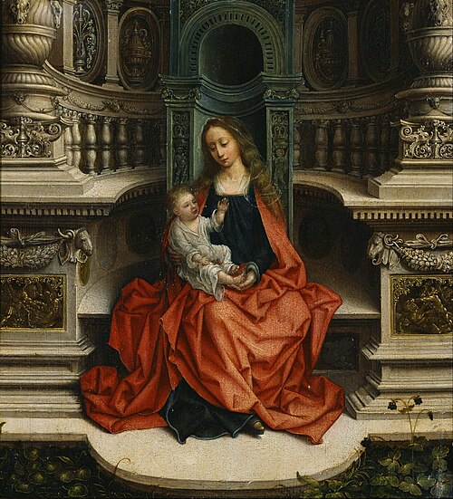The Madonna and Child Enthroned, , Adriaen Isenbrant