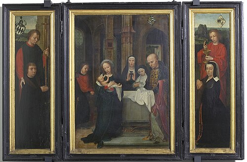 Triptyque : centre. La PRÉSENTATION DU CHRIST., 1510, Adriaen Isenbrant