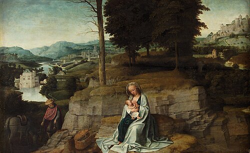 Rest on the Flight into Egypt, 1515, Adriaen Isenbrant