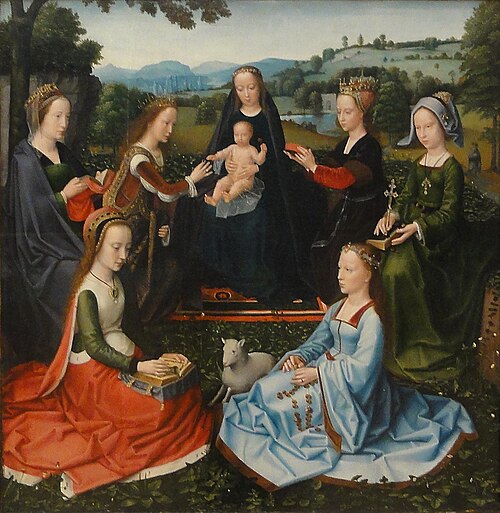 Madonna with Female Saint, 1550, Adriaen Isenbrant