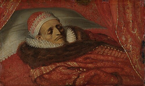 Stadtholder Prince Maurice Lying in State, 1625, Adriaen Pietersz van de Venne