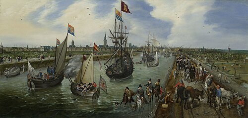 The Departure of a Dignitary from Middelburg, 1615, Adriaen Pietersz van de Venne