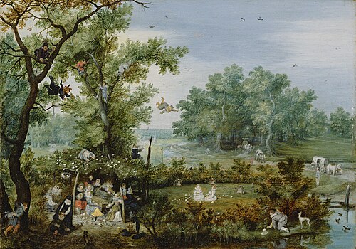 A Merry Company in an Arbor, 1615, Adriaen Pietersz van de Venne