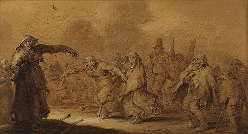A procession of revelling cripples and beggars, 1635, Adriaen Pietersz van de Venne