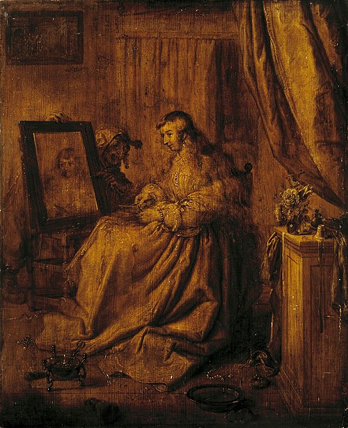 Young Woman in front of a Mirror (Allegory of the Vanity), 1630, Adriaen Pietersz van de Venne