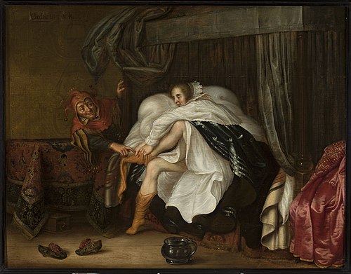 Femme et un bouffon, 1633, Adriaen Pietersz van de Venne