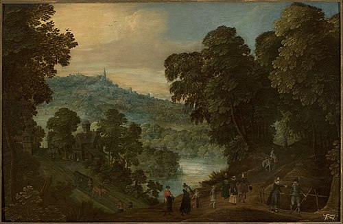 Countryside landscape with staffage, 1612, Adriaen van Stalbemt