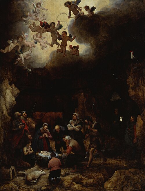 The adoration of the shepherds (Luke 2, 15-19), 1622, Adriaen van Stalbemt