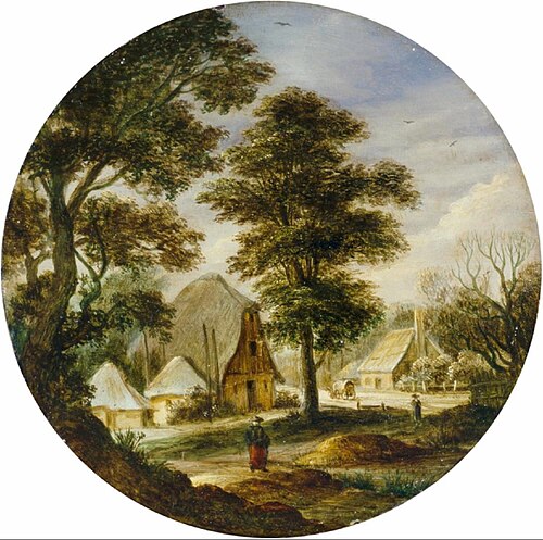 Landscapes with trees and farm houses, 1650, Adriaen van Stalbemt