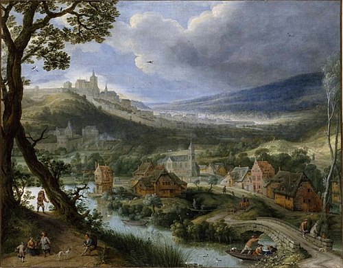 View of of a scene near Brussels, 1650, Adriaen van Stalbemt